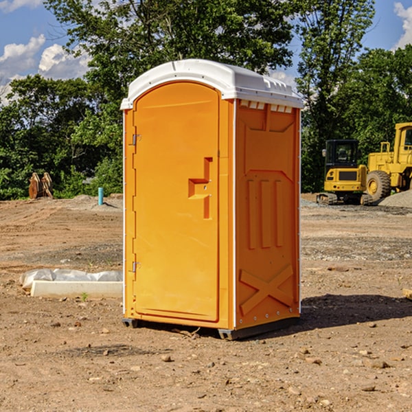 how often are the portable restrooms cleaned and serviced during a rental period in Woodlake VA